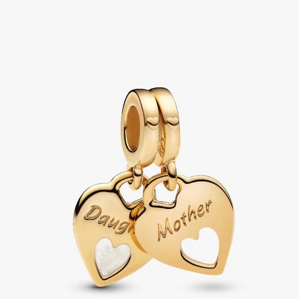 Pandora Double Heart Daughter/ Mother Charm Dangle - Picture 4 of 5